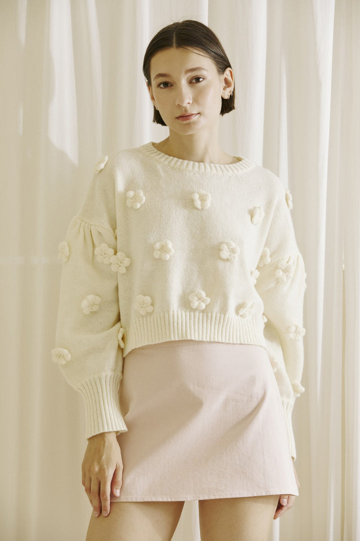 Cari Flower Power Crop Sweater