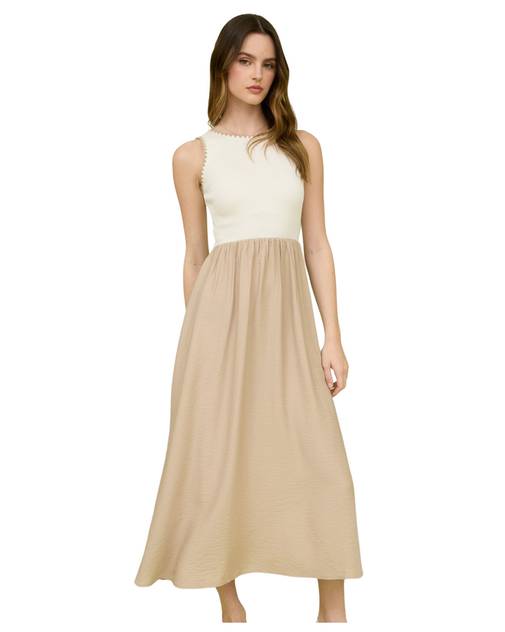 Twyla Contrast Trim Tank Maxi Dress