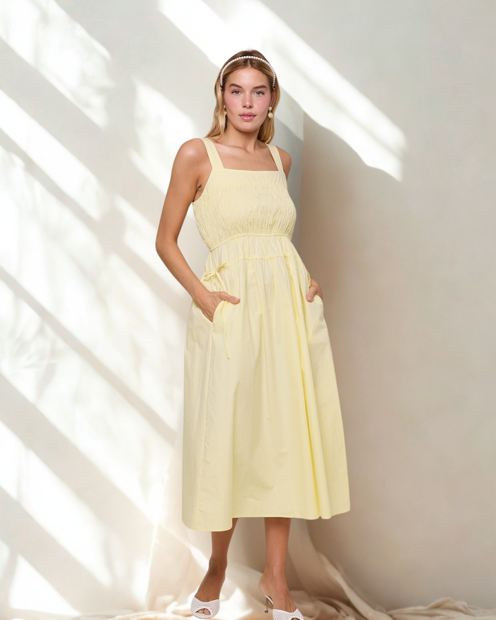 Nicolette Smocked Midi Dress