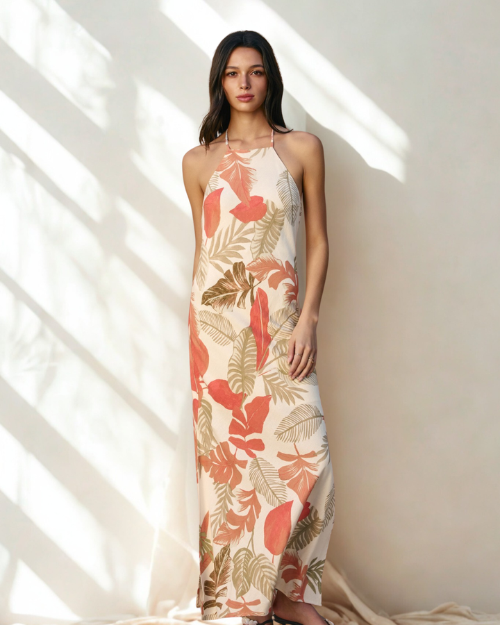 Ellery Halter Neck Open Back Maxi Dress