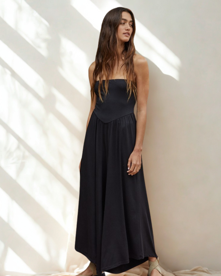 Natalie Strapless Flare Jumpsuit