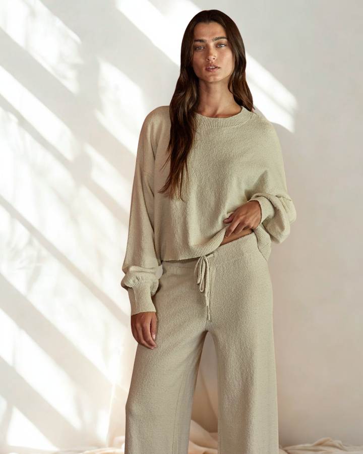 Bradie Elevated Popcorn Sweater Pant Lounge Set