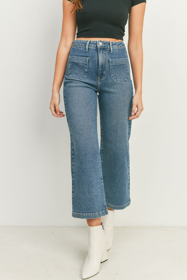 The Andi Patch Pocket Wide Leg Jean