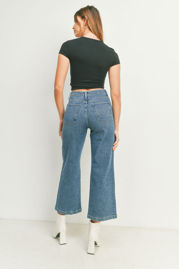 The Andi Patch Pocket Wide Leg Jean