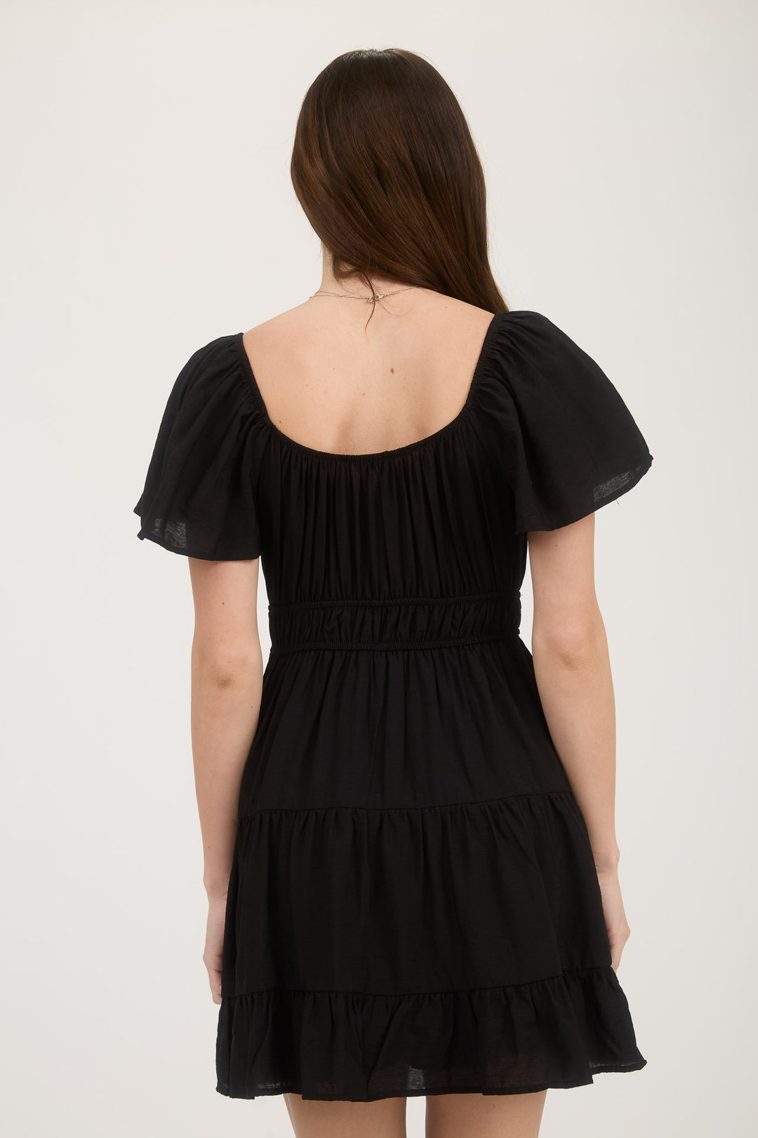 tiered short sleeve dress Bella Short Sleeve Tiered Short Dress – Arie Layne Boutique
