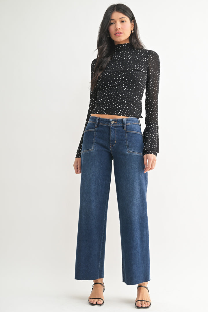 The Gigi Utility Slim Wide Leg Jean
