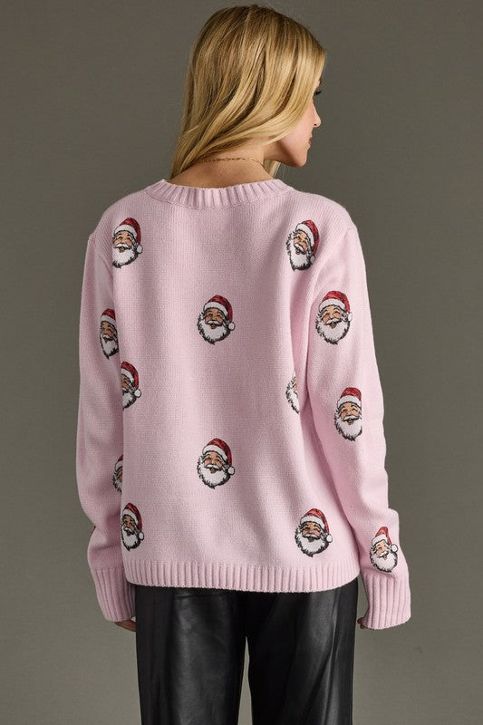 Aurora Pink Santa Sweater