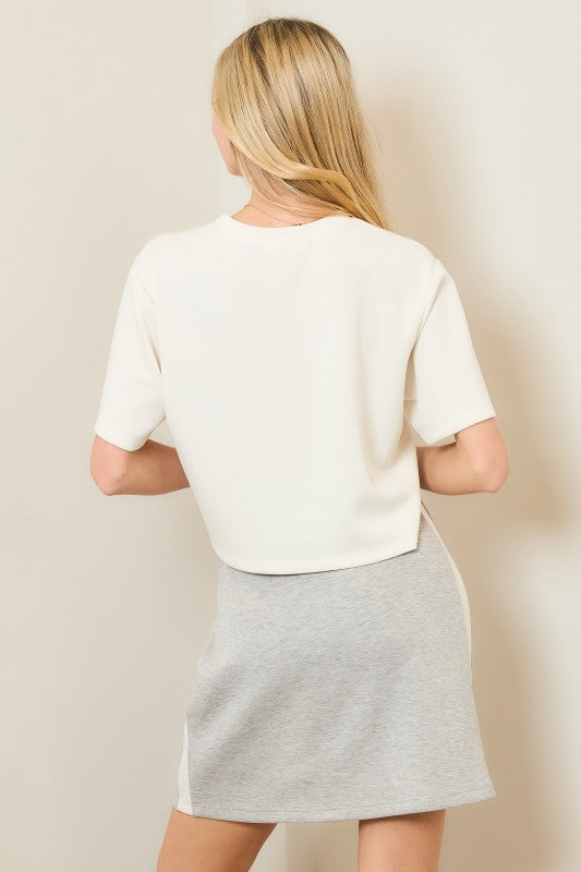 Jacklyn Butter Crop S/S Top