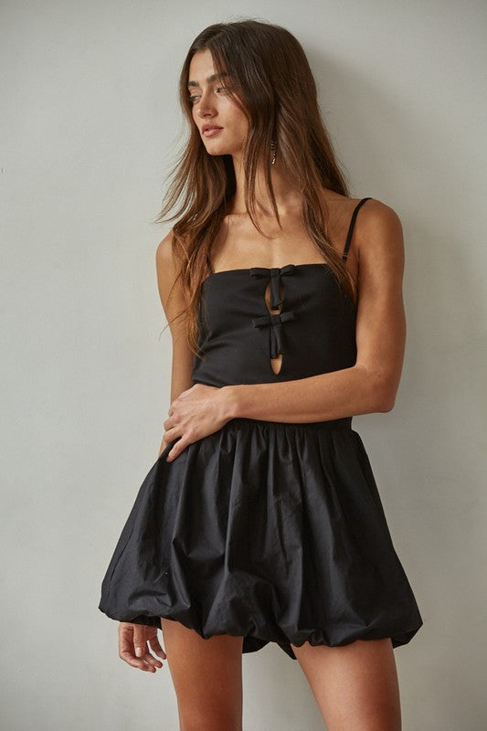 Scottie Poplin Bubble Mini Dress