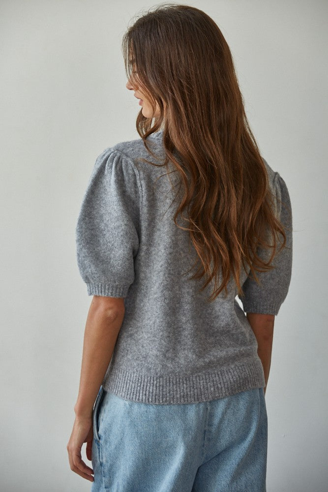 Heather Puff SL Sweater