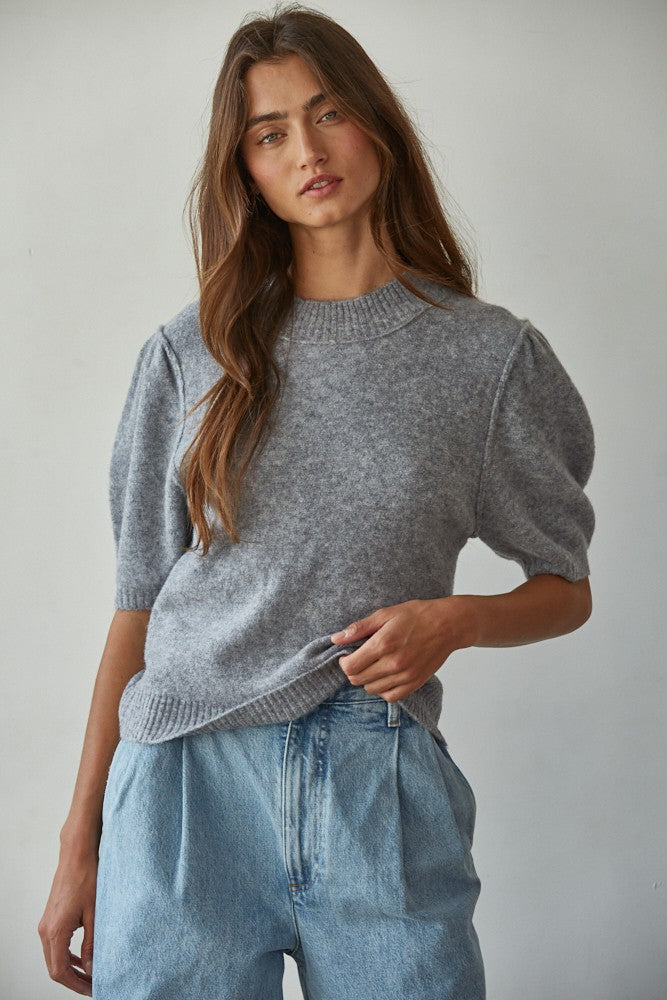Heather Puff SL Sweater