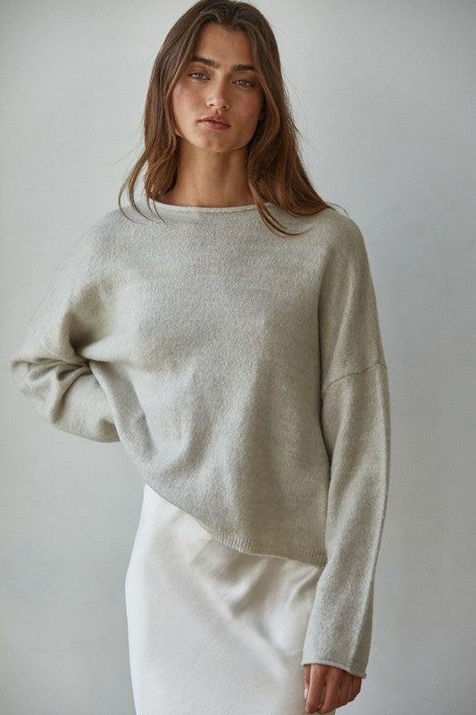 Caroline Knit Round Neck Pullover Sweater