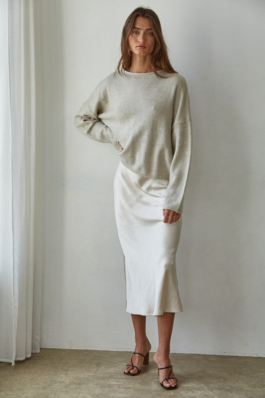 Caroline Knit Round Neck Pullover Sweater