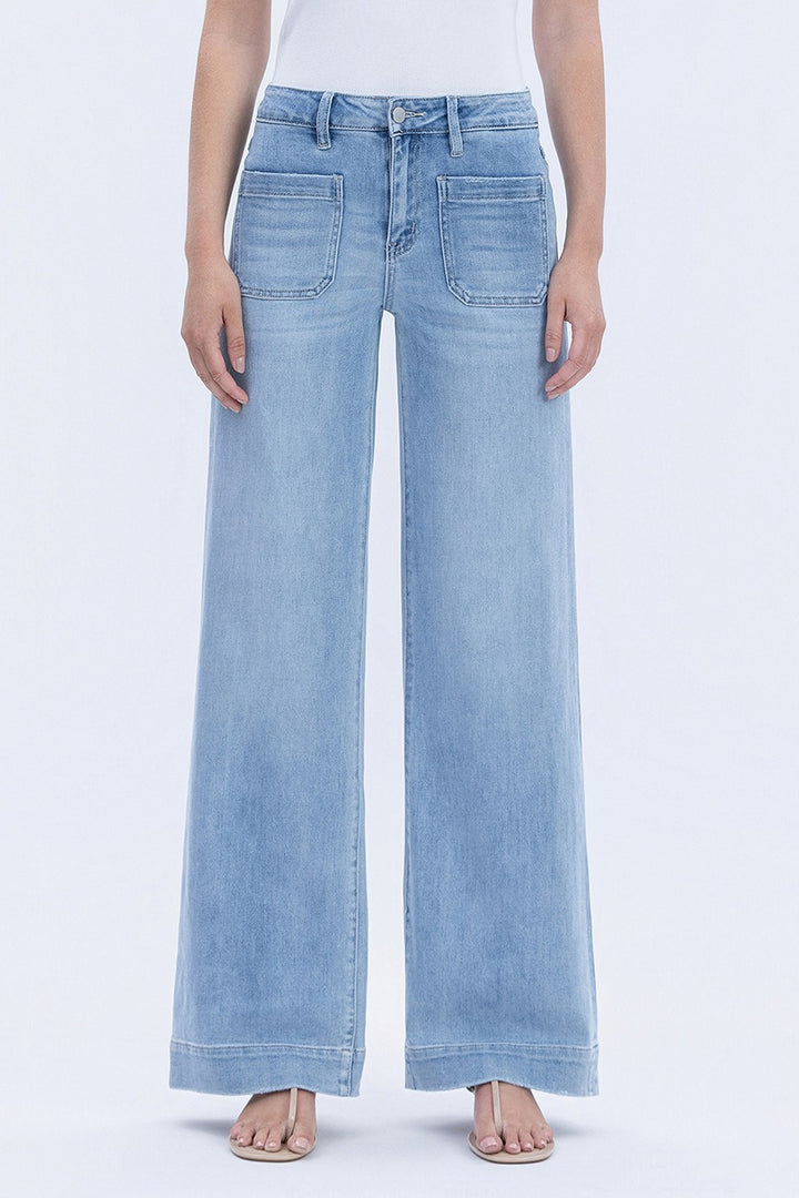 The Pyper Wide Leg Patch Pocket Jean