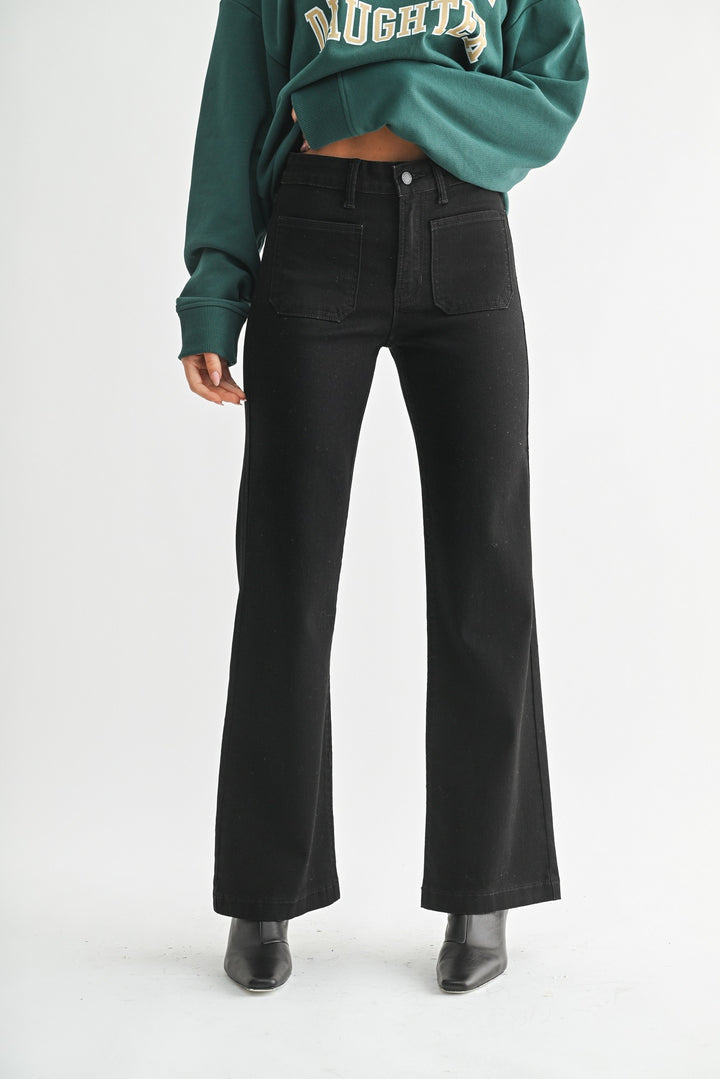 The Grace Patch Pocket Black Jean