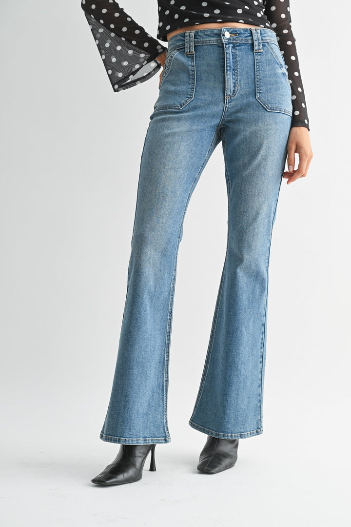 The Nikki Utility Slim Bootcut Jean