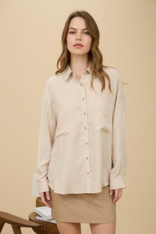 Risa Button Down Long Sleeve Top
