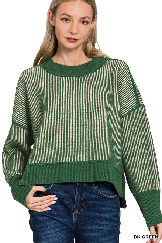 Lena Ribbed Contrast Sweater