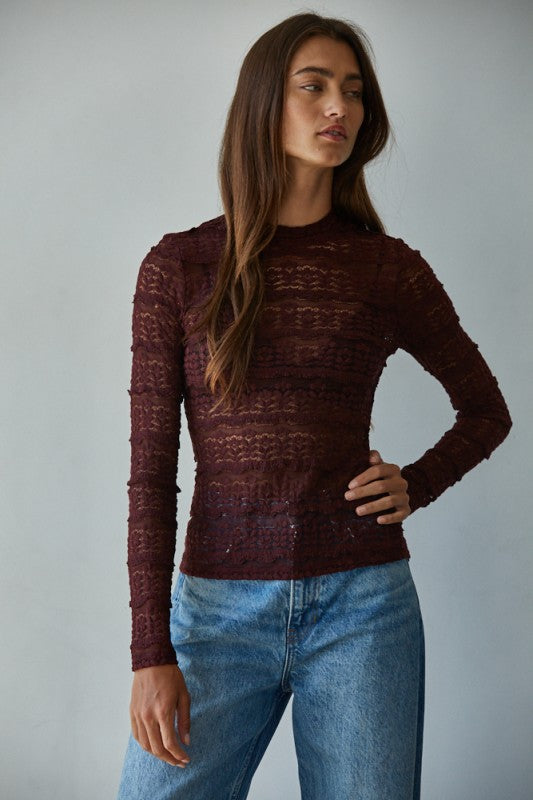 Alina Allure Textured Lace Top