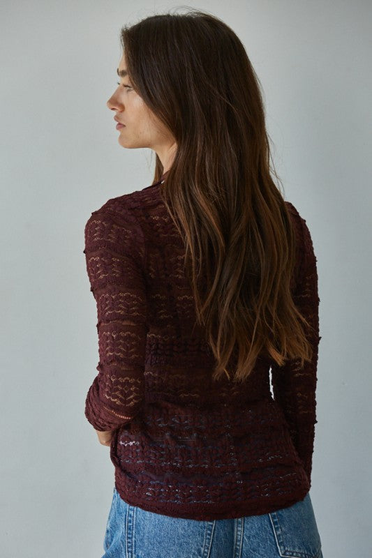 Alina Allure Textured Lace Top