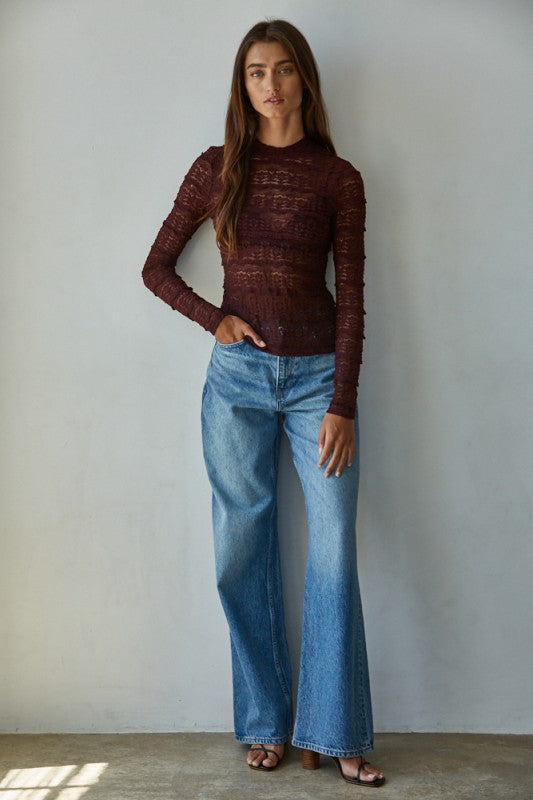 Alina Allure Textured Lace Top