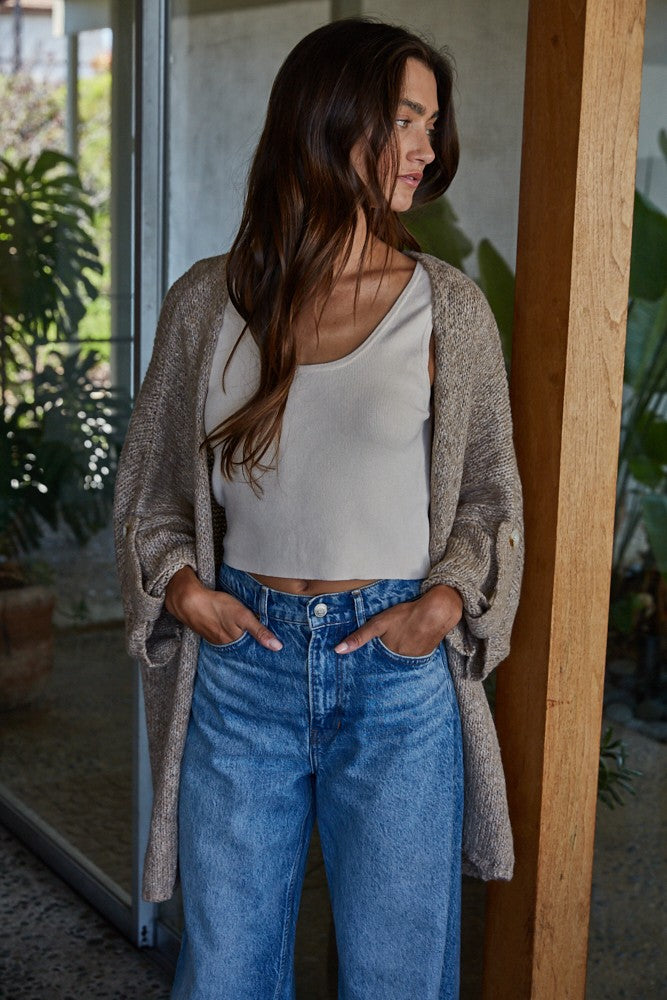 Merle 3/4 Sleeve Long Cardigan