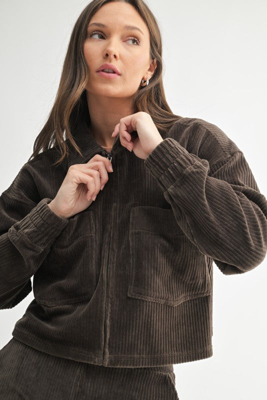 Bridget Terrain Corduroy Cropped Jacket