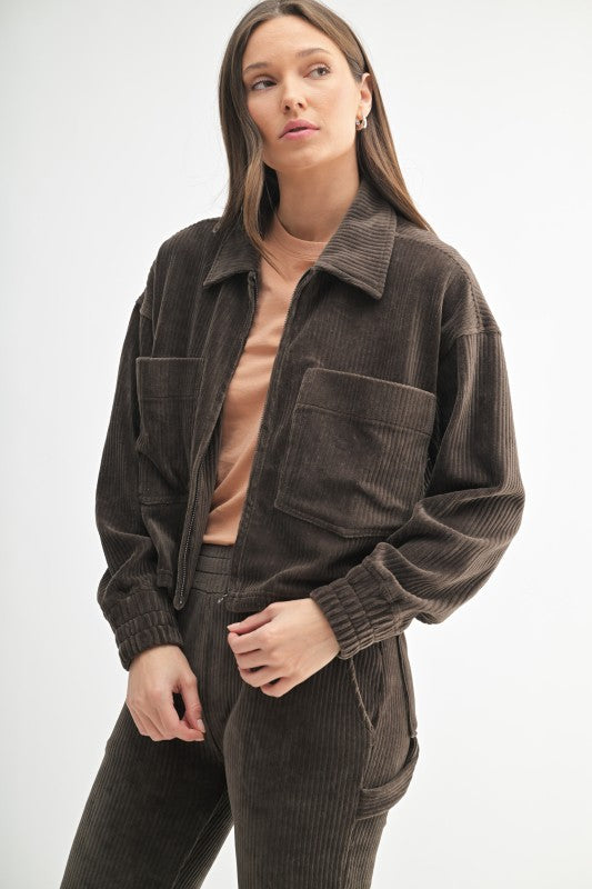 Bridget Terrain Corduroy Cropped Jacket