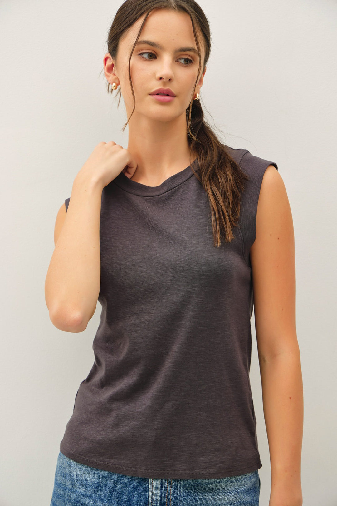Ambria Cap Sleeve Muscle Tee