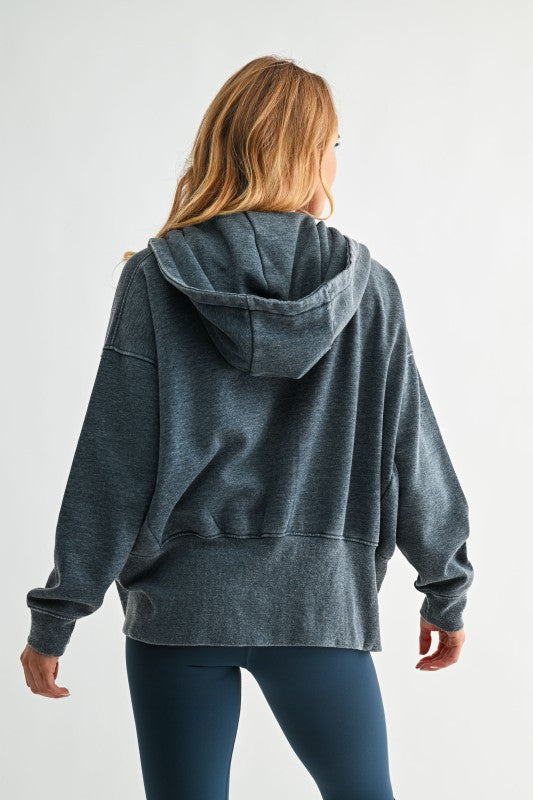 Stella Fleece Hoodie Zip Jacket With Tapered Sleeves