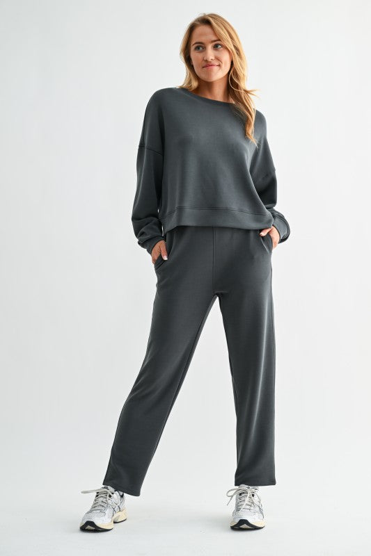 Lola Cozy Sweatshirt Scuba Pants Set