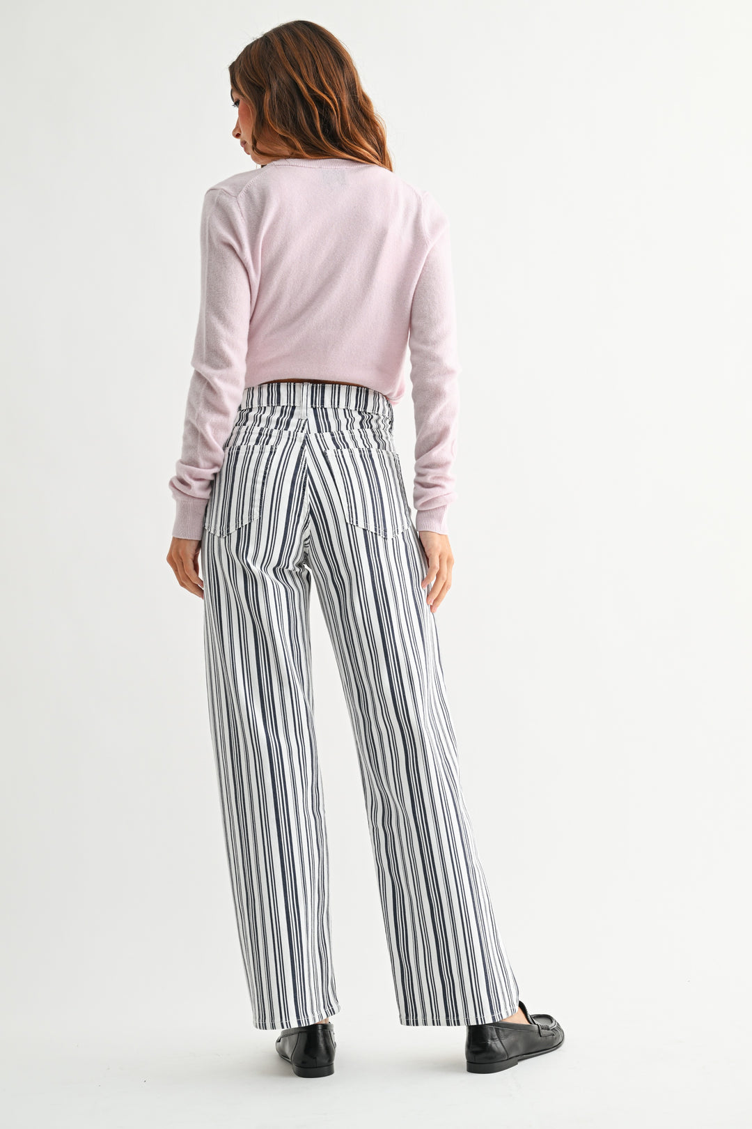 The Abigail Stripe Straight Leg Jean