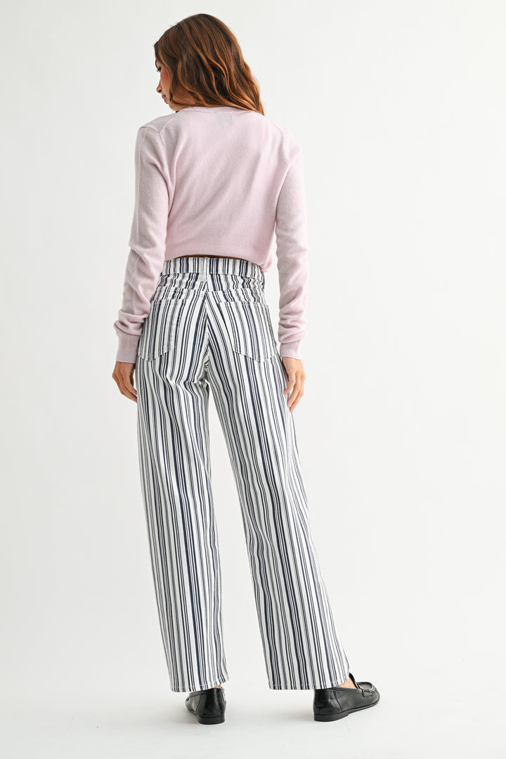 The Abigail Stripe Straight Leg Jean