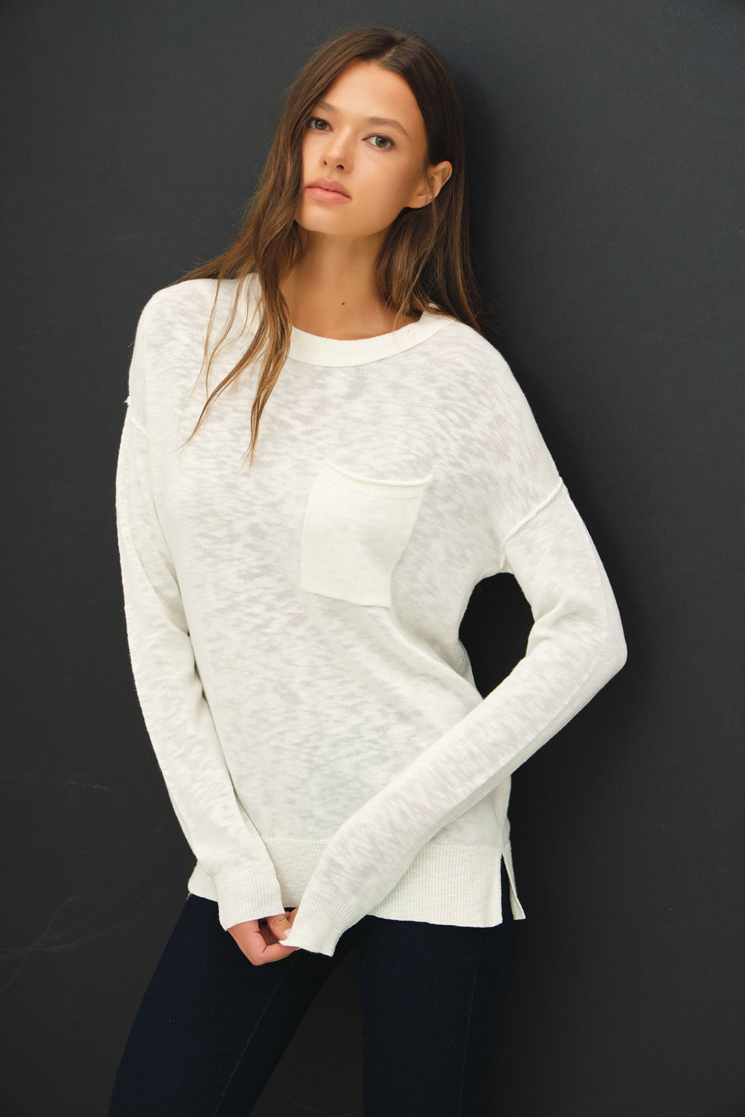 Molly Slub Yarn Oversized Sweater