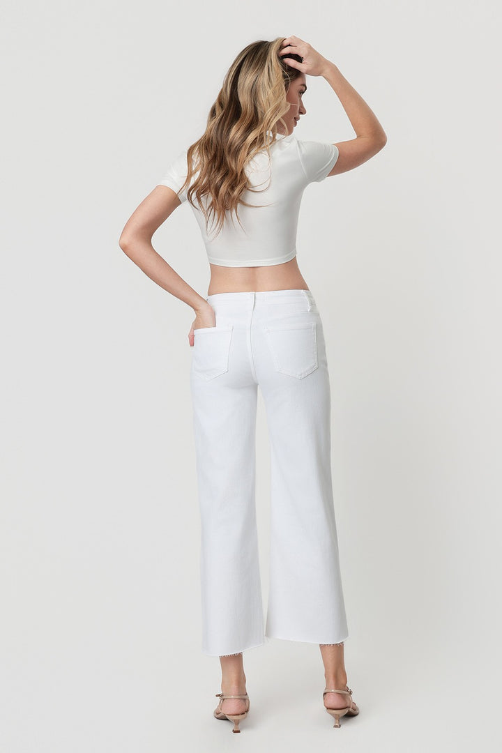 The Clara HR Crop Wide Leg Denim