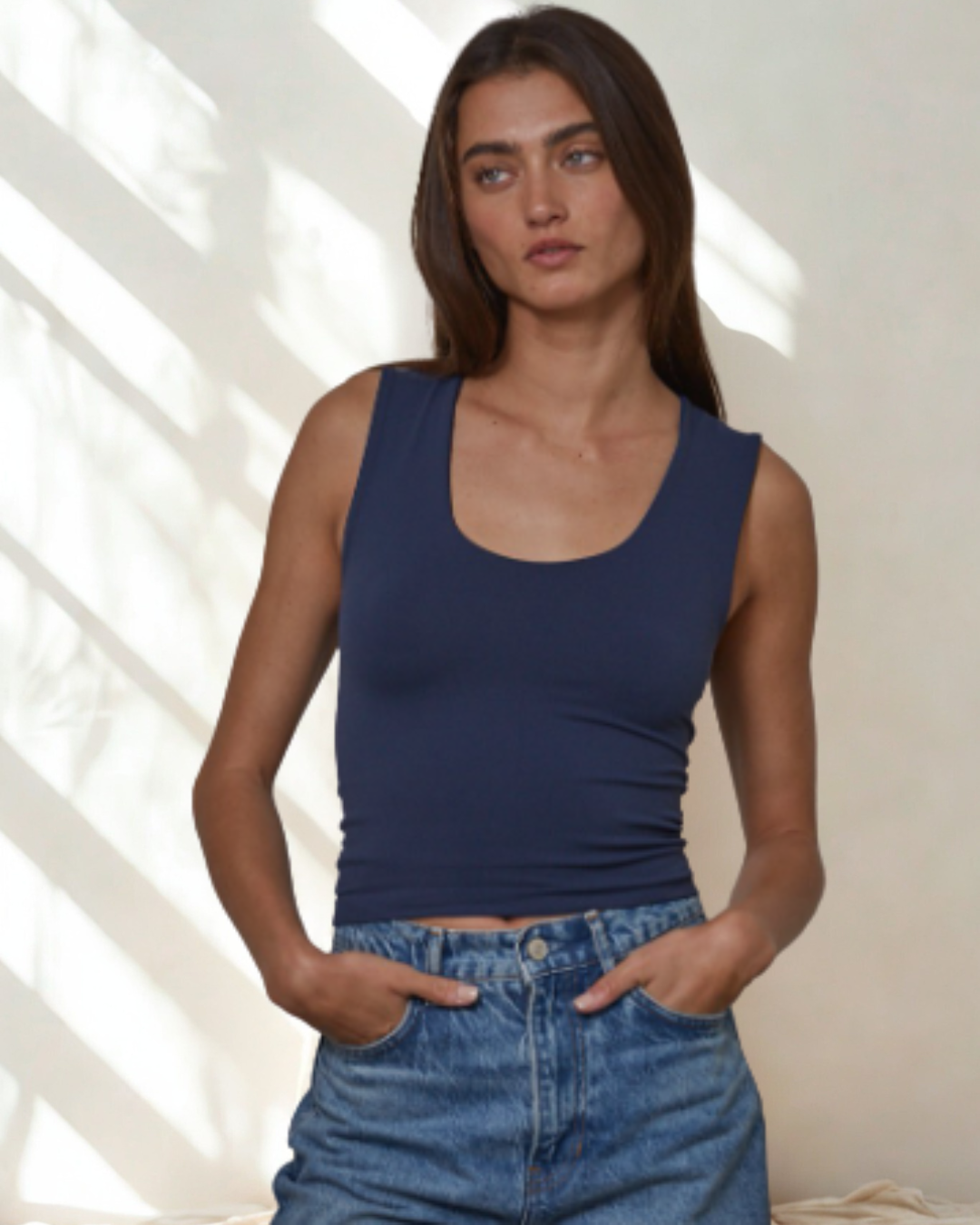 The Karli Fitted Wide Strap Tank