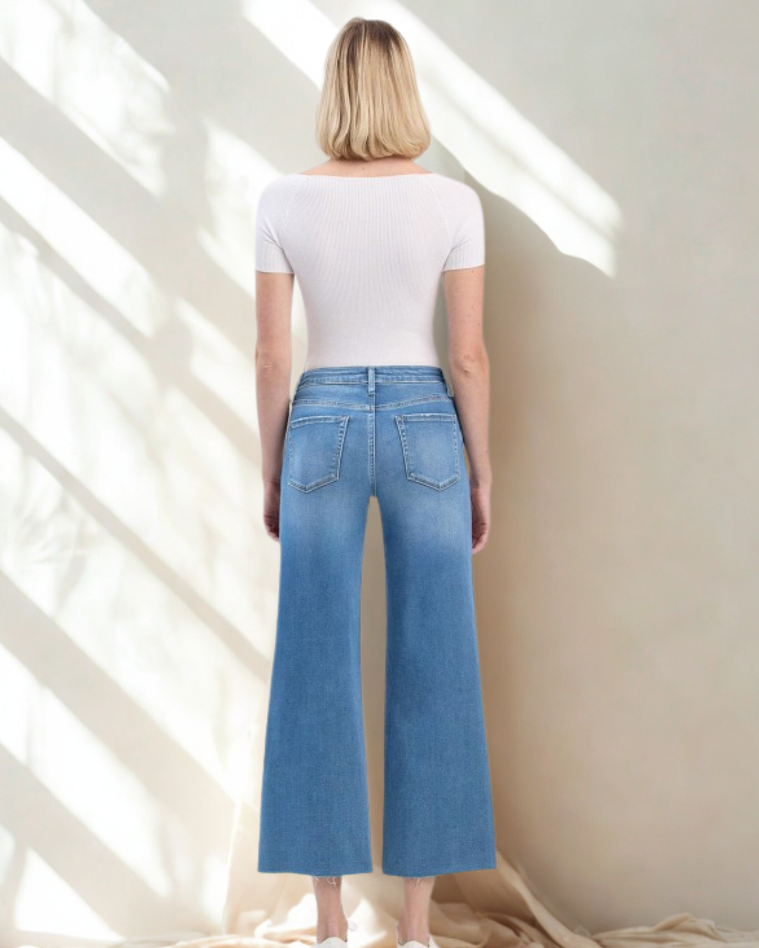 The Katie Crop Slim Wide Leg Jeans