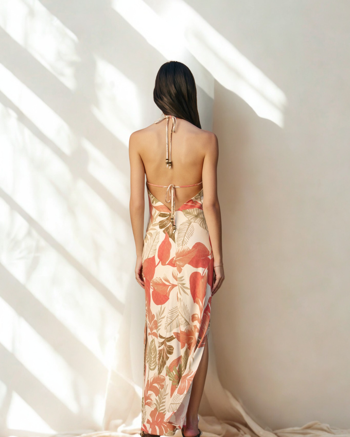 Ellery Halter Neck Open Back Maxi Dress