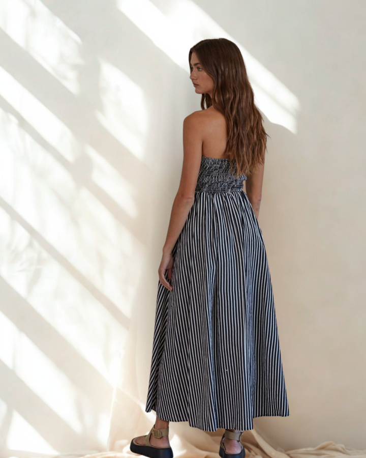 Billie Promenade Stripe Strapless Maxi Dress