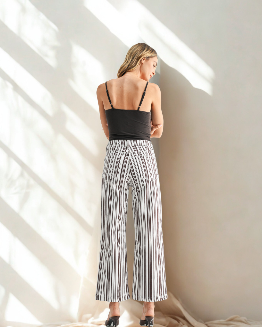 The Abigail Stripe Straight Leg Jean