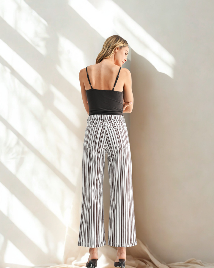 The Abigail Stripe Straight Leg Jean