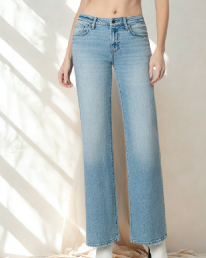 The Miah Low Rise Finished Hem Straight Leg Jean