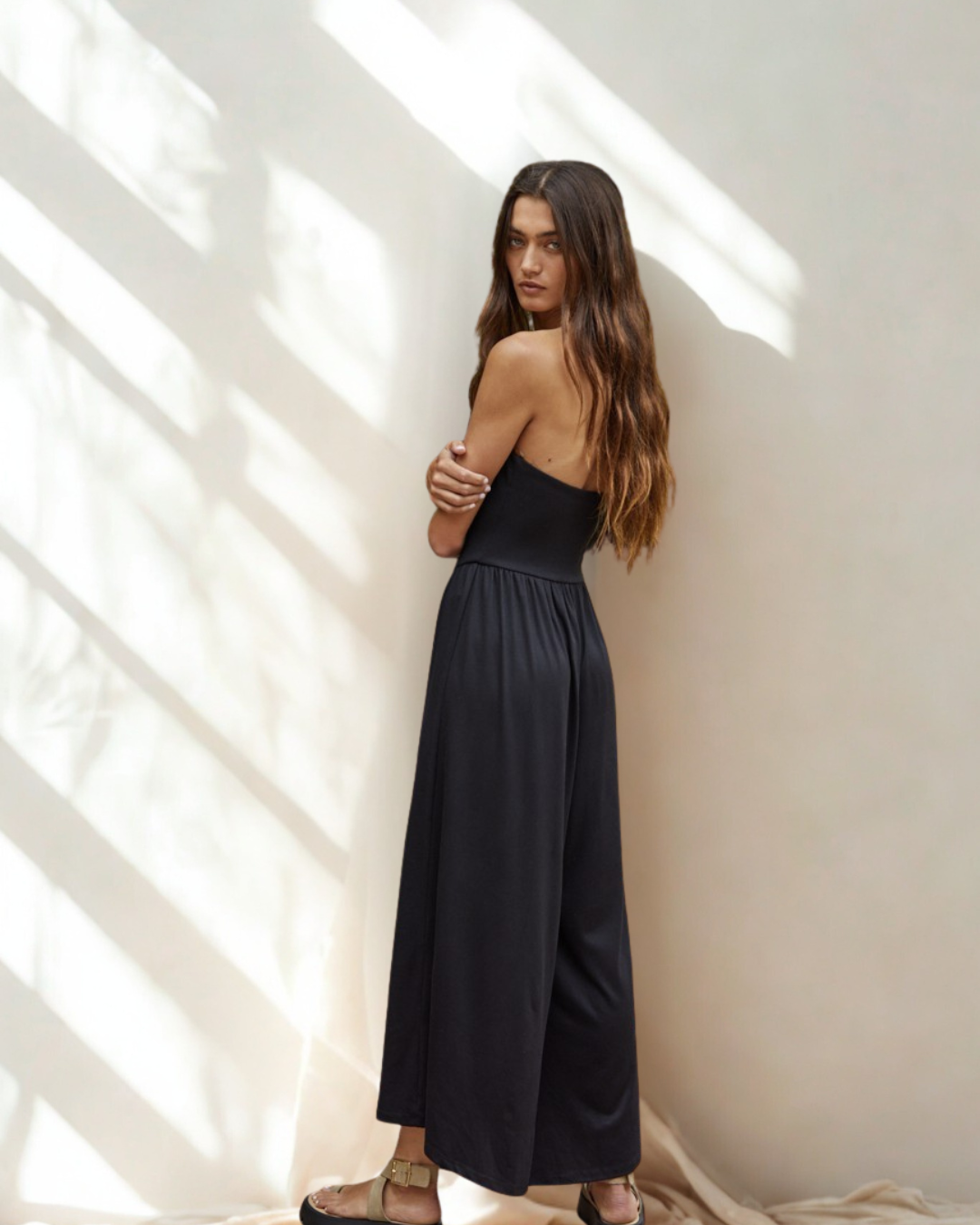 Natalie Strapless Flare Jumpsuit