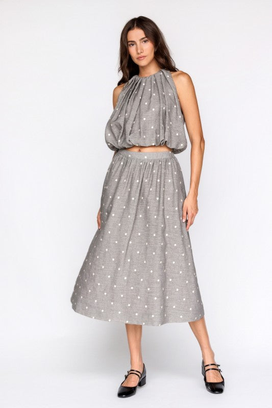 Ellyn Polka Dot Maxi Skirt Set
