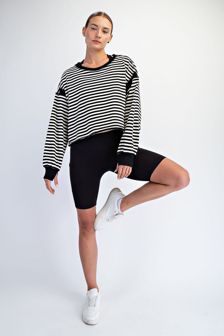 Holli Open Back Striped Top