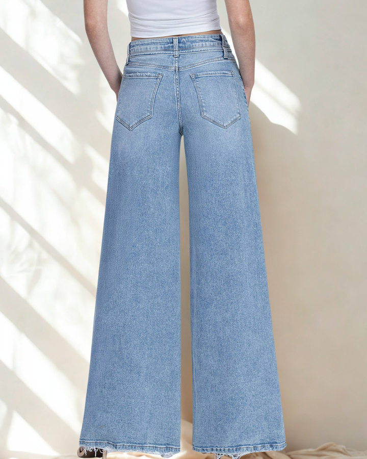 The Kinzy HR Palazzo Waist Tie Jean