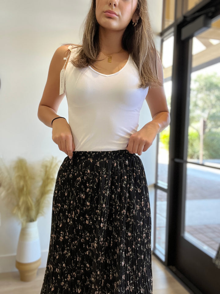 Kaia Pleated Midi Skirt