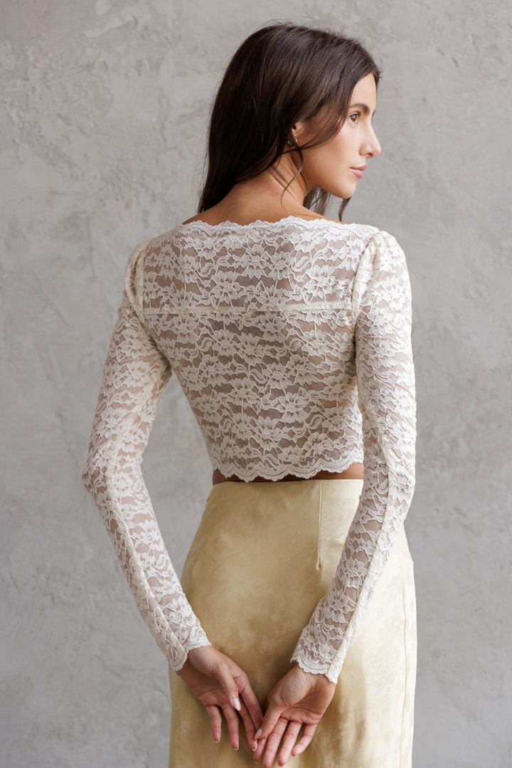 Nik Crop Lace Top