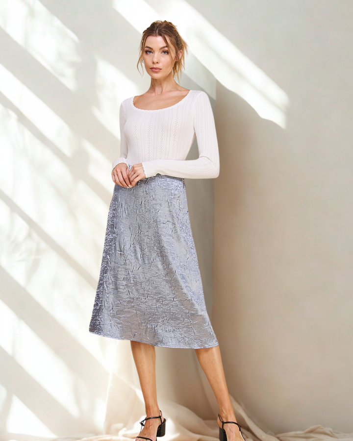 Abbi Textured Midi Skirt