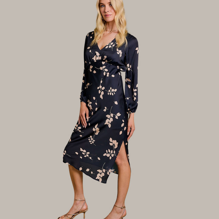 Mabrey Satin Printed Maxi Dress